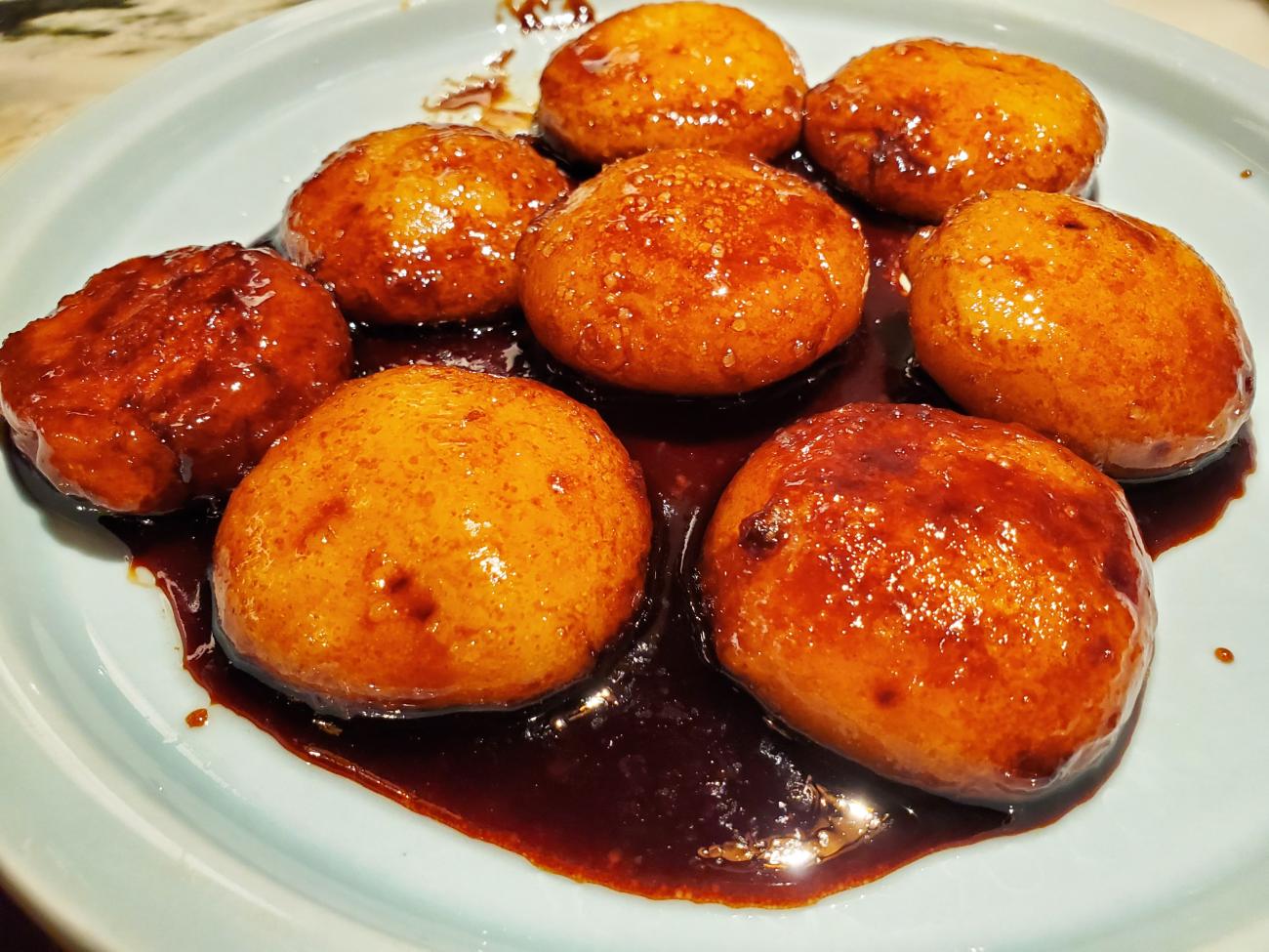 Traditional Chinese regional street food dessert, guoba ciba, which is rice dough 